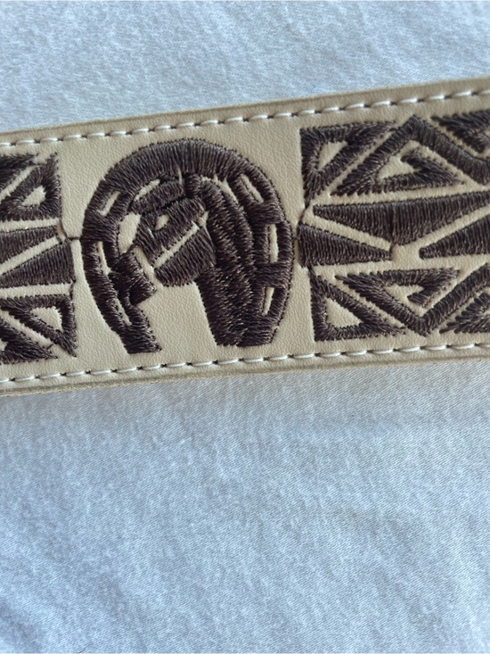 Vintage Luciano Natazzi Leather Embroidered Western Rodeo Belt 42” main image 4